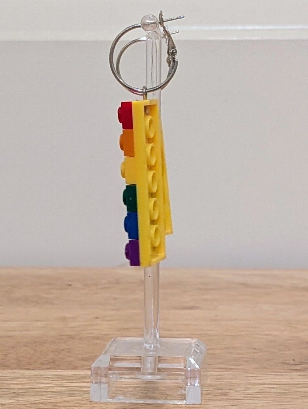EUC Rainbow Lego LGBTQIA2S Pride Themed Dangle Earrings - Picture 4 of 7